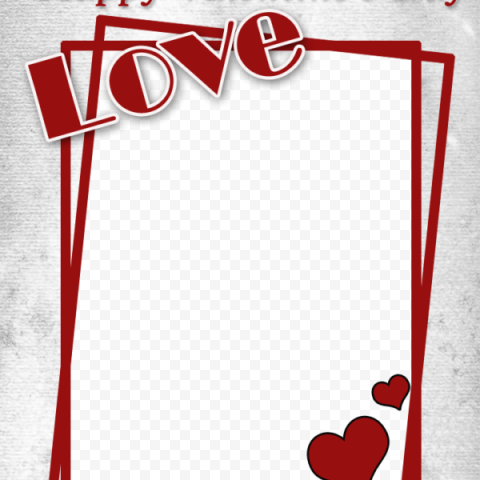 Valentine Frame PNG Background Image