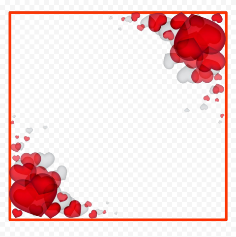 Square Valentine Frame PNG Photos