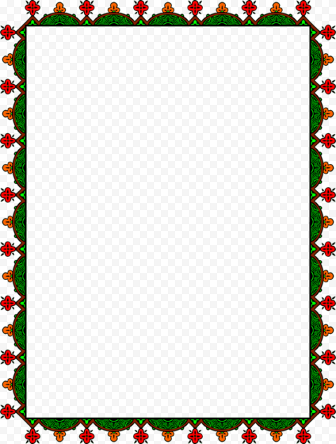Green Christmas Frame PNG Transparent Image