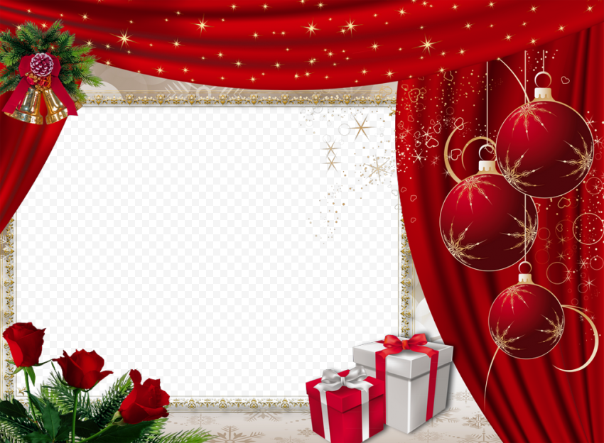 Red Christmas Frame Transparent Images PNG