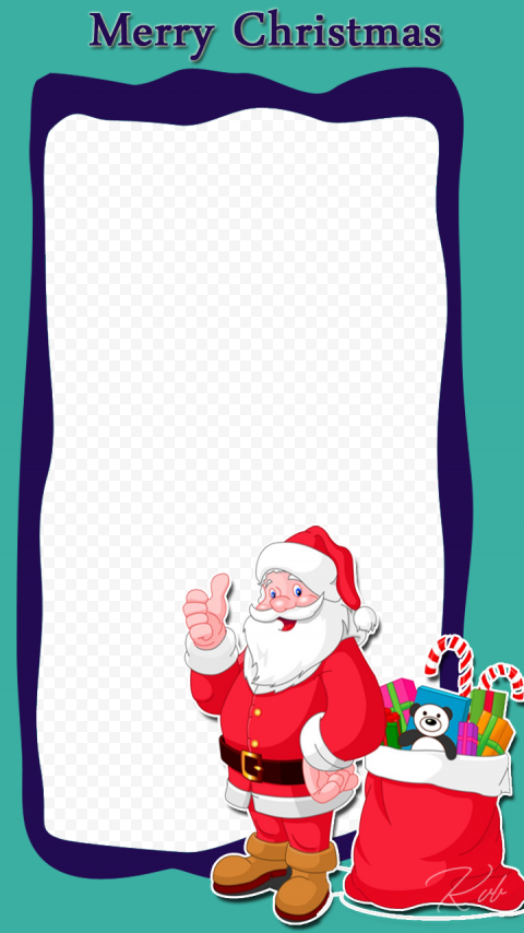 Santa Christmas Frame PNG Free Download