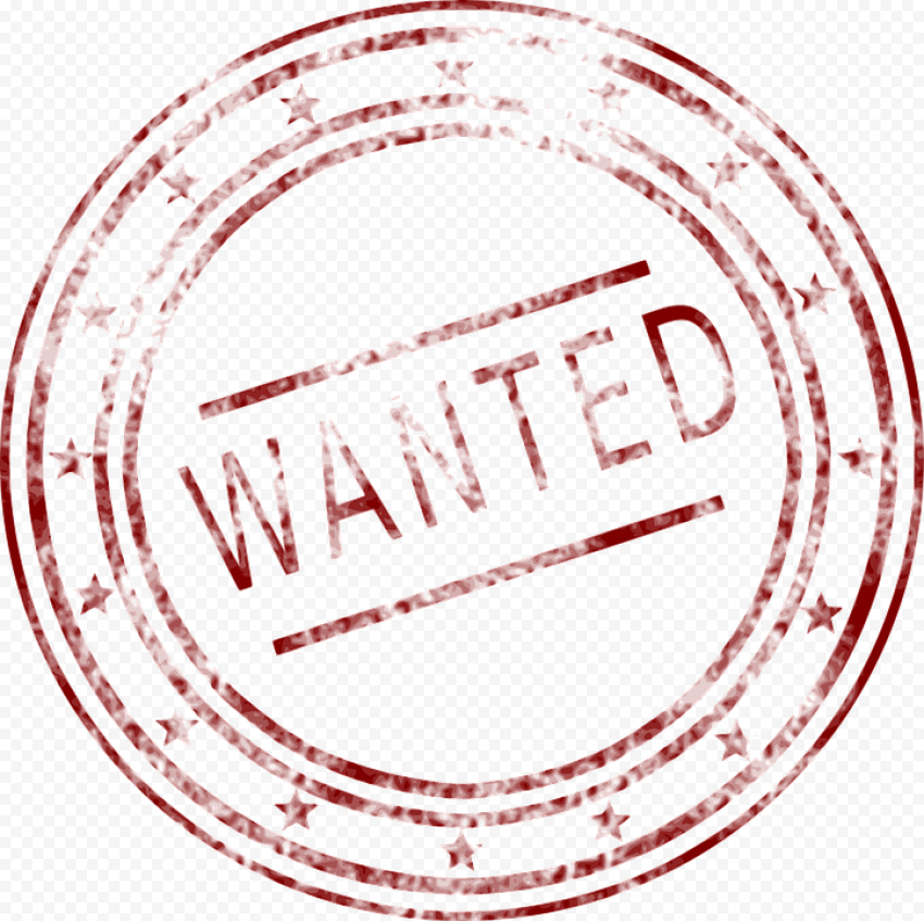 Wanted Stamp Transparent Background