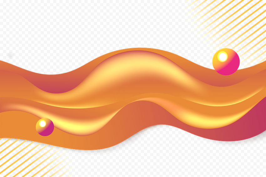 Orange Wave Background PNG