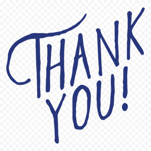 Thank You Calligraphy PNG Photo