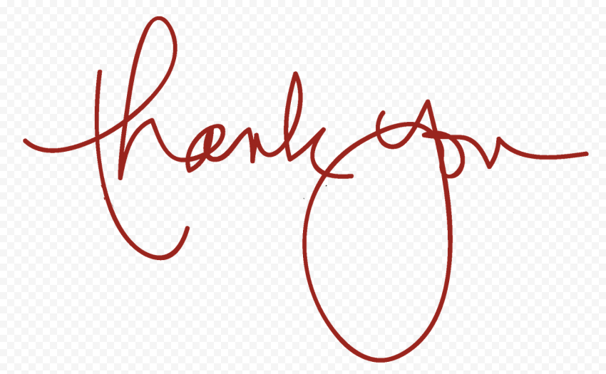 Thank You Calligraphy PNG Pic