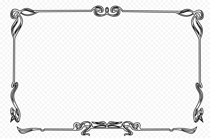 Flower Border Vector PNG Isolated File
