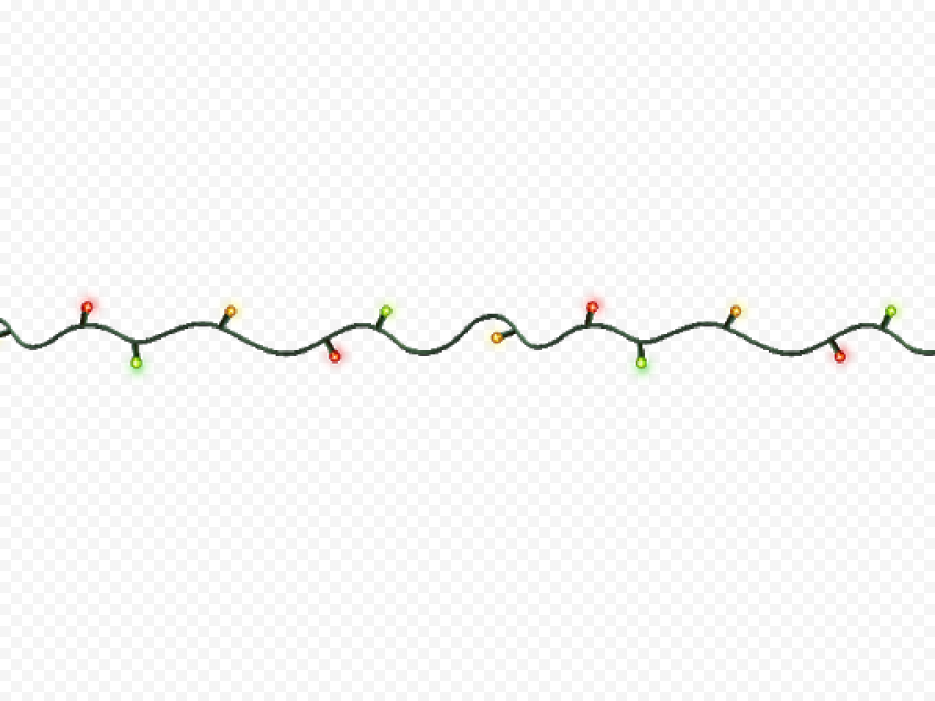 Garland Light Glowing Transparent Background