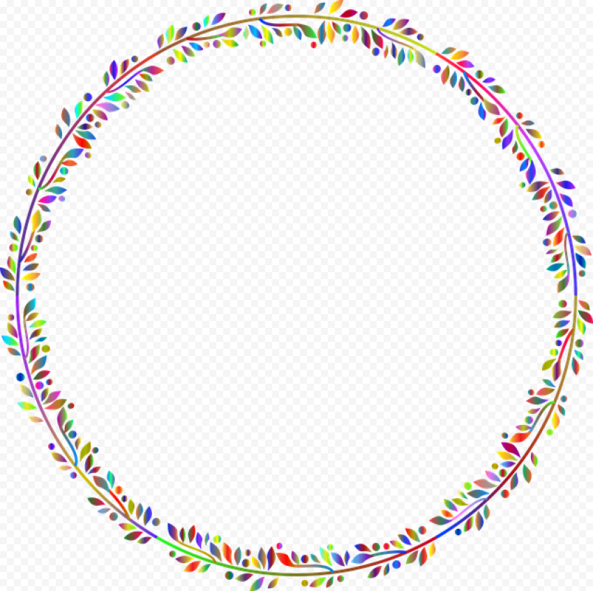 Garland Frame Vector Circle PNG HD