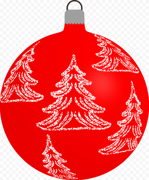Red Christmas Bauble Transparent Background