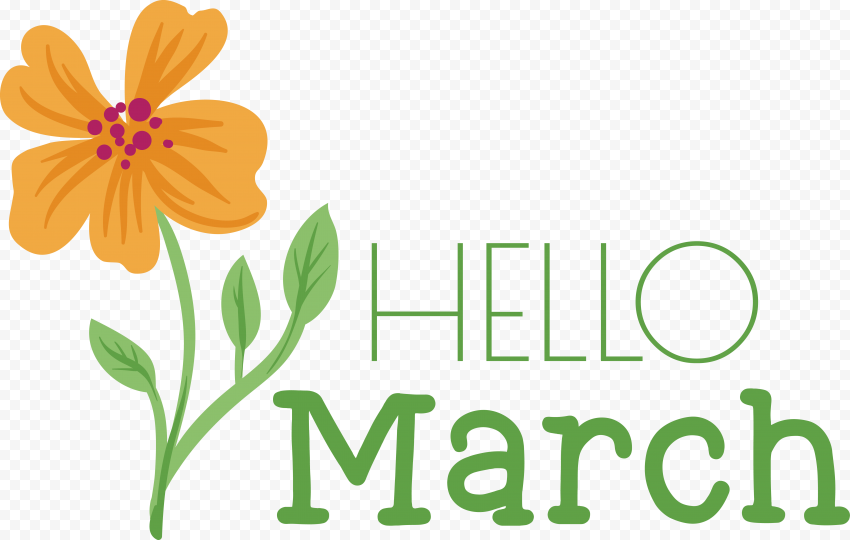 Hello march, png