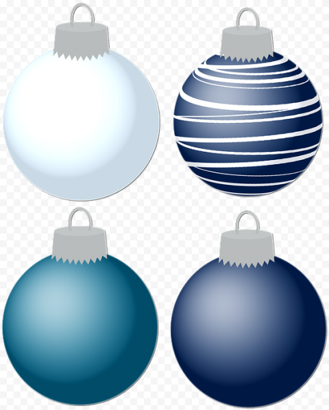 Blue Christmas Bauble PNG Free Download
