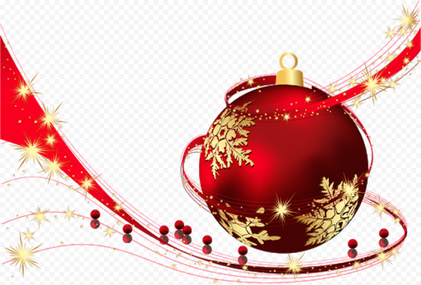 Red Christmas Bauble PNG Image