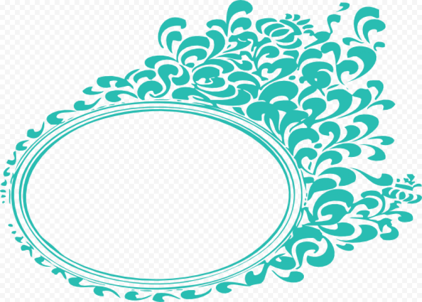Rectangle Teal Frame PNG Transparent Image