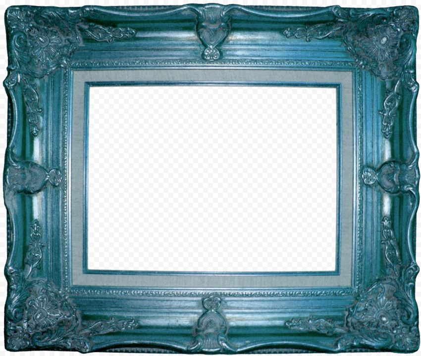 Square Teal Frame PNG Clipart