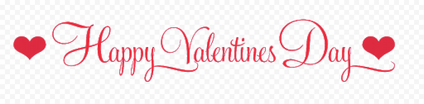 Red Valentines Day Text PNG Transparent Image