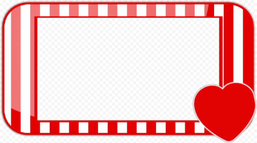 Valentines Day Border Vector PNG