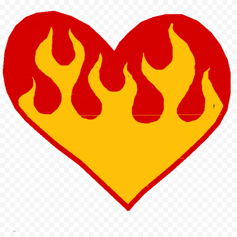 Fire Heart Emoji Transparent PNG