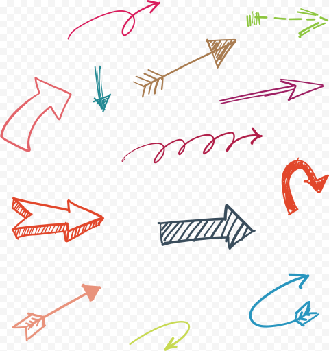 Hand drawn arrow, assorted arrow art, angle, text, hand
