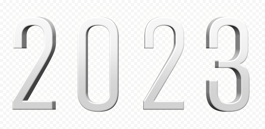 white 3d 2023 silver text