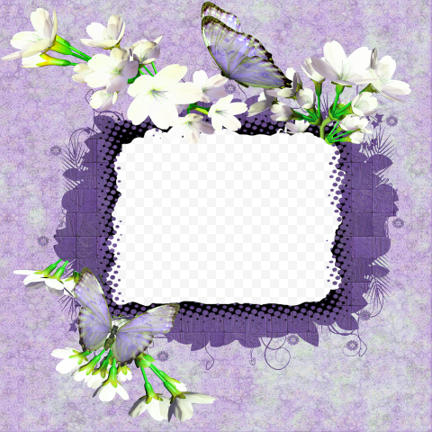 Scrapbook, Quick Page, Lavender, Butterflies, Flowers, Pretty, Free Use, Large Png File, Lilac Flower