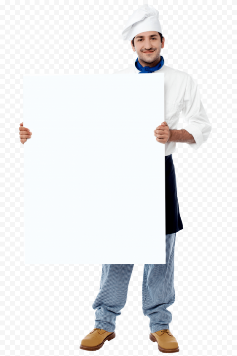 chef holding banner 3200x4809