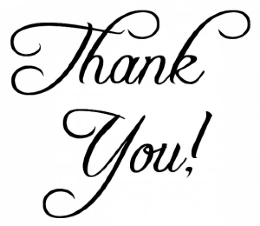professional thank you PNG image with transparent background
