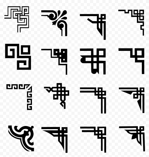 Border corner, corner, frame, chinese style