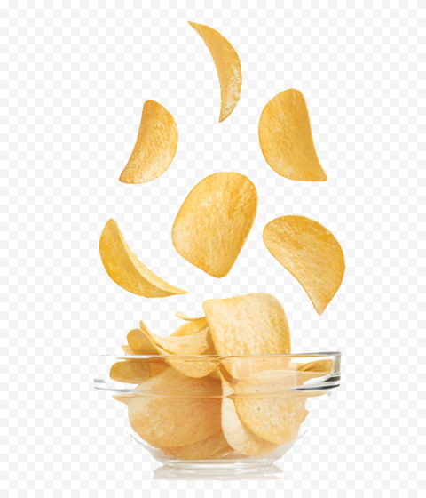 Potato chips on clear glass bowl, French fries Potato chip Snack Food, Chips Snacks, food, eating, fruit