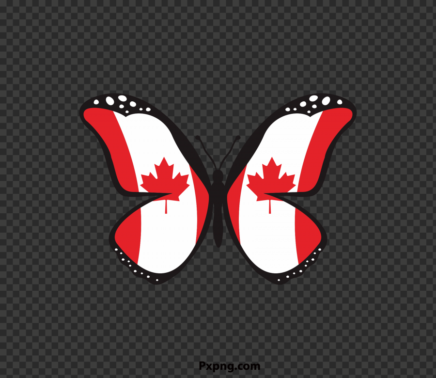 HD Canada Butterfly flag PNG Clipart