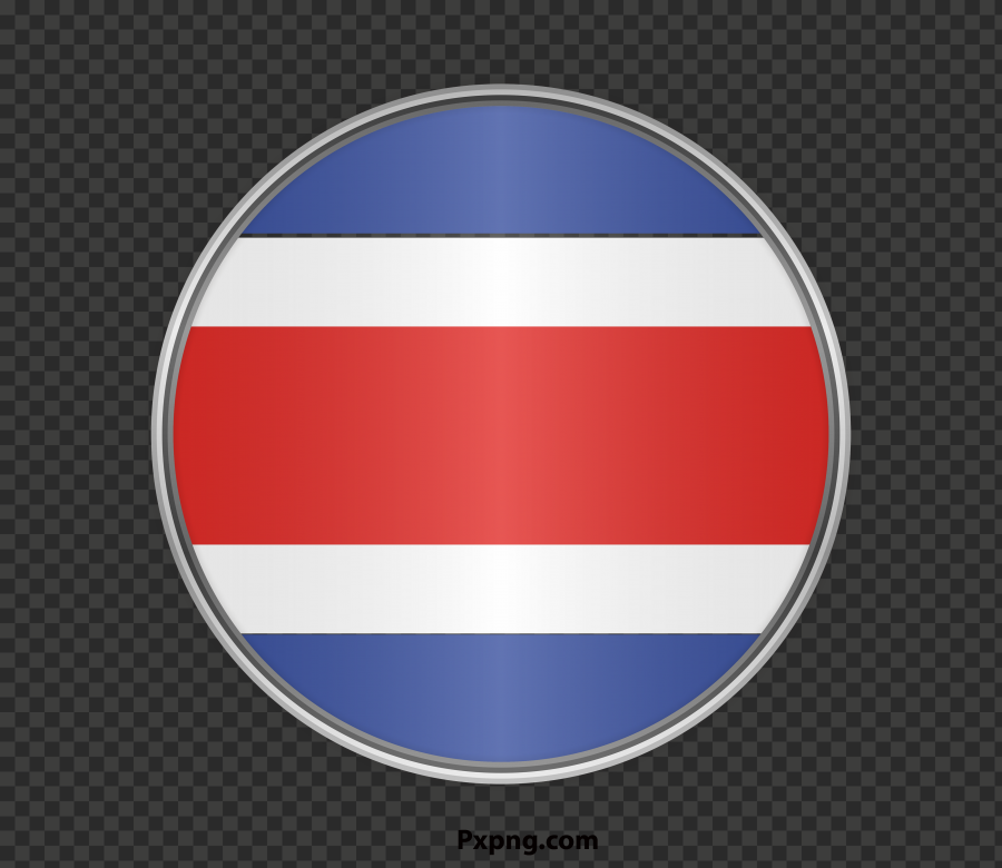 HD Round Flag Silver Borders Icon PNG
