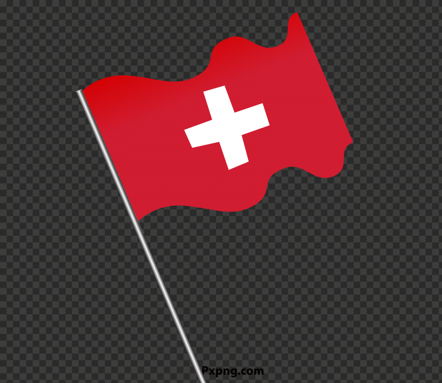 HD Vector Waving Denmark Flag Pole Transparent Background Image