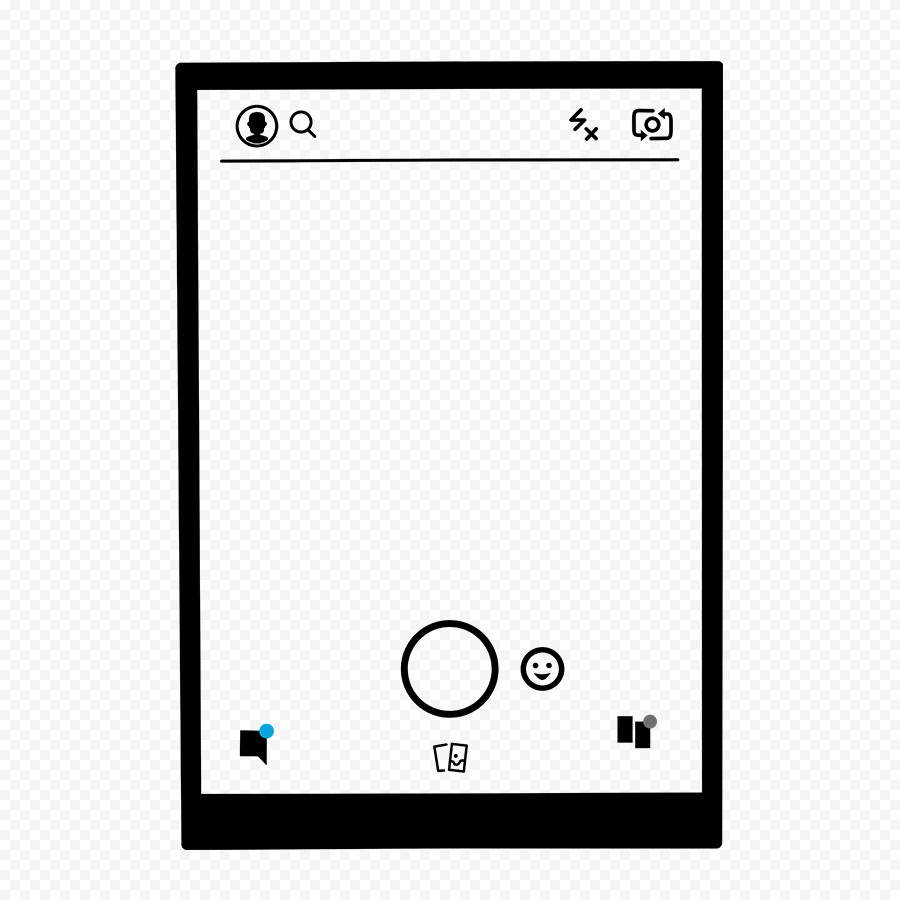 HD  Instagram Story Profile black Frame PNG HD