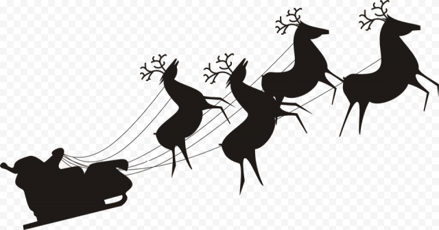 Santa Claus Sleigh Taking Off