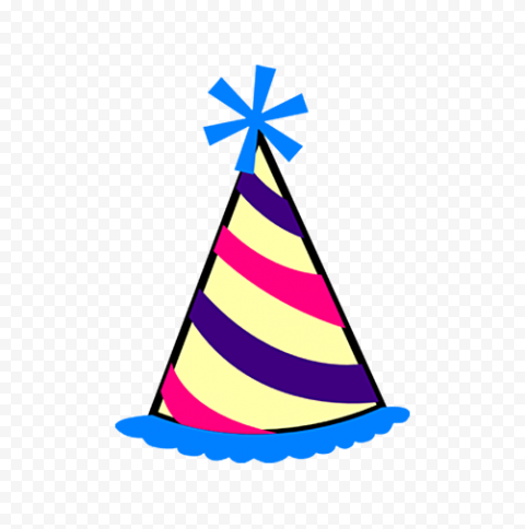 Party hat Birthday, Cartoon birthday hat, blue, leave The Material, hat