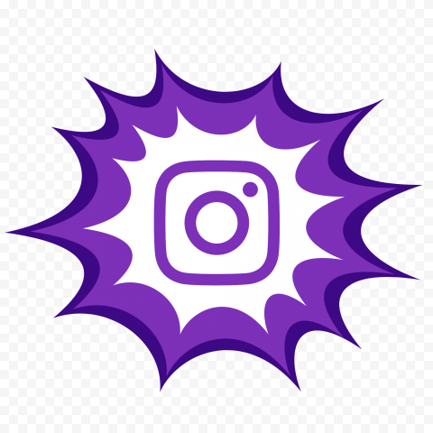 Png image Comic Style Purple Instagram Logo Icon 