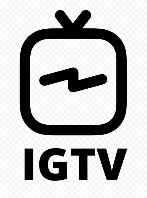 Png image Black IGTV Text With Logo Instagram Tv Icon 