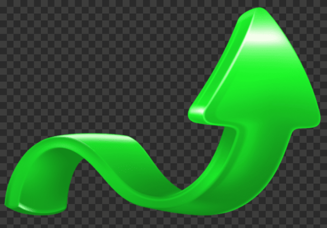 Download Png image increase arrow green