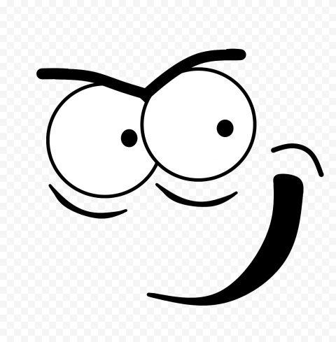 Download Cute Outline Face Art Emoji PNG Free Download