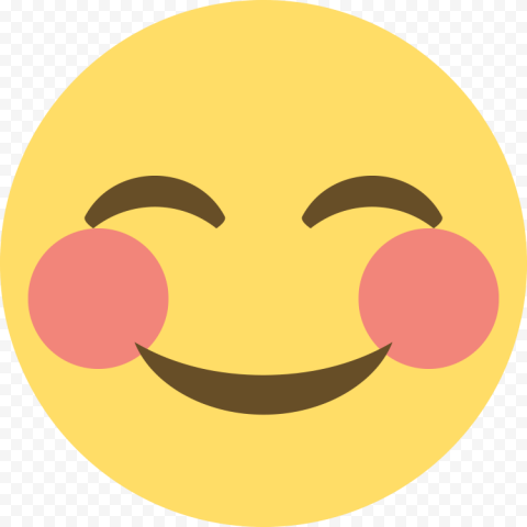 Blushing Emoji Transparent Background