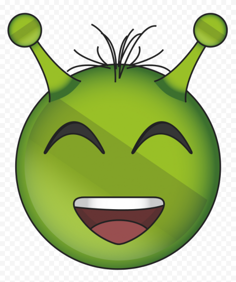 Alien Face Emoji PNG Transparent Image