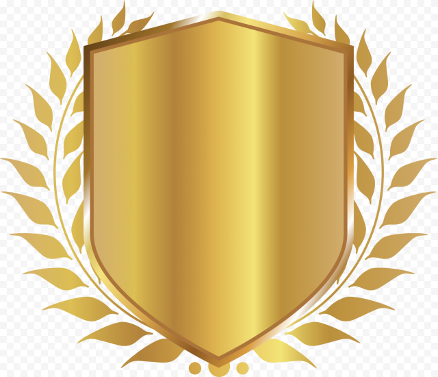 Logo Wedding Price Service, Golden Shield Badge, gold shield, golden Frame, company