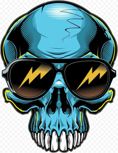 teal skull wearing sunglasses illustration, Skull Drawing Stencil Illustrator Illustration, Sunglasses skull bones, blue, logo, bones