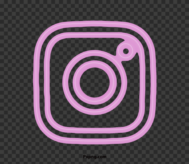 HD PINK Neon Instagram Logo Icon PNG IMG