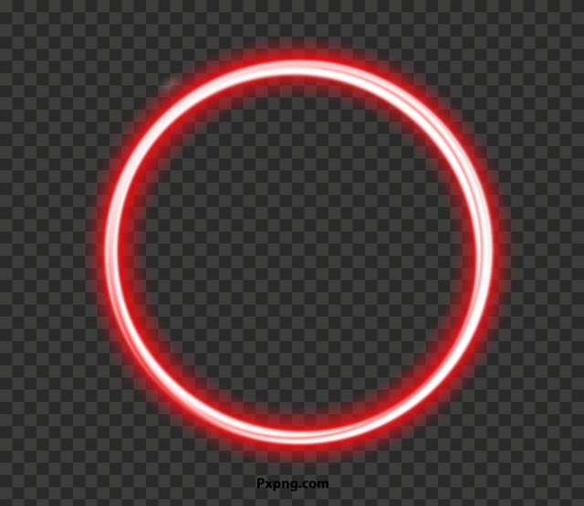 HD Neon Red Glowing Circle Transparent Image