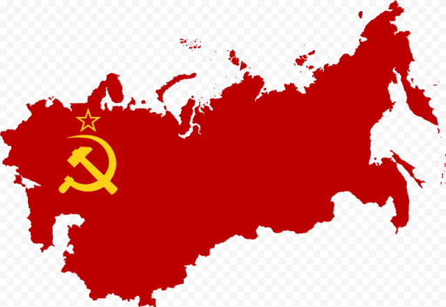 Russia Drawing Flag Soviet   Soviet Union Flag Map, HD Png Download