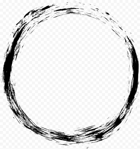 GRUNGE FRAME HAND DRAWN CIRCLE PNG CLIPART