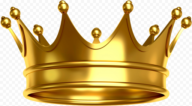 Golden Prince Crown Transparent Background PNG