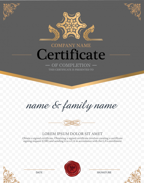Template Academic certificate Icon, European style frame training certificate, border, frame png