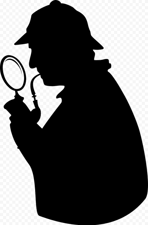 Detective fiction Silhouette, Silhouette, animals, monochrome, detective png