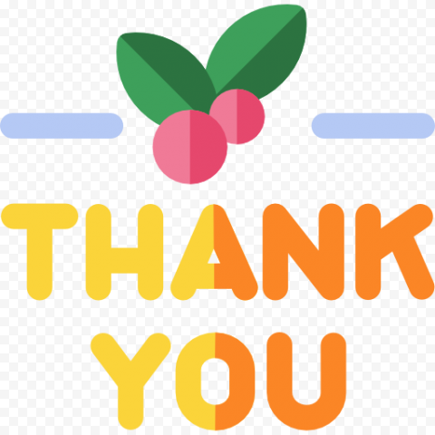 Colorful Thank You PNG Image